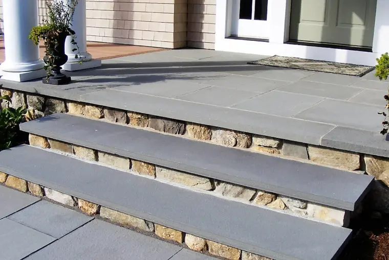 Bluestone steps and platform