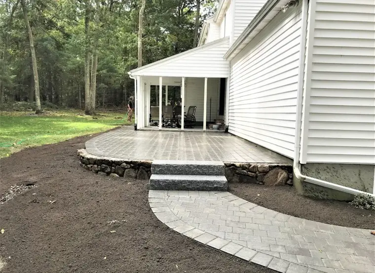 Bluestone landing and walkway