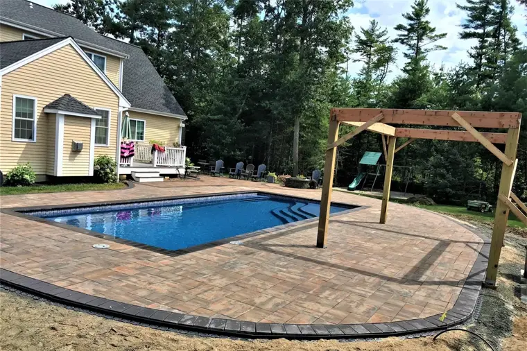 Paver pool deck